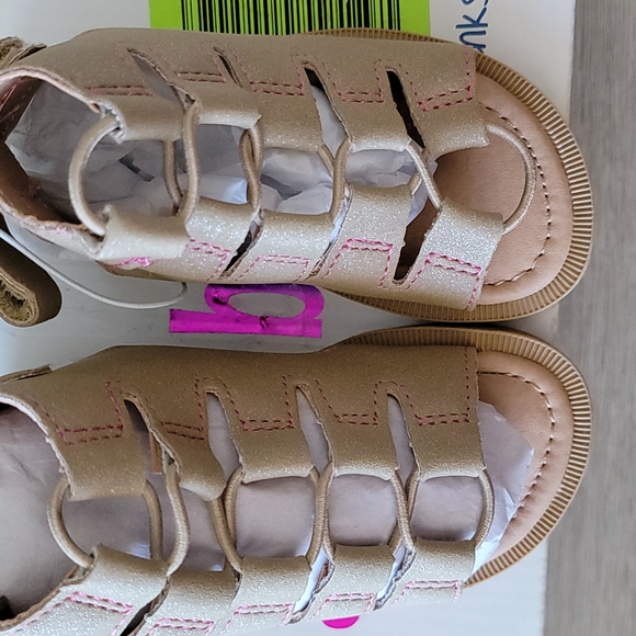 Just Buds Jordyn Toddler Gladiator Tan Sandals - Picture 4 of 6